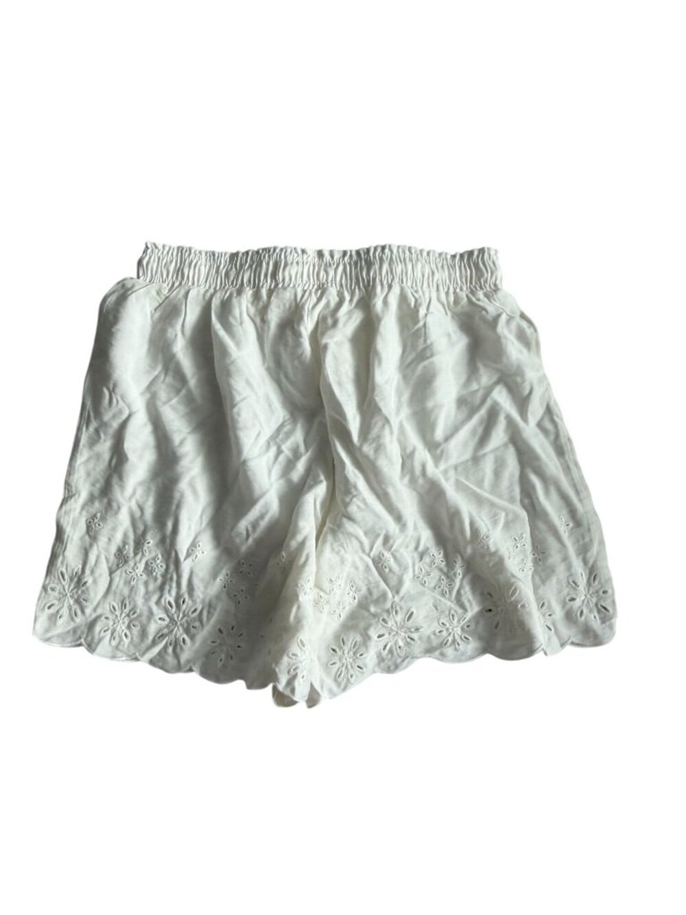 ACTIVE USA White Eyelet Shorts Size M NEW NWT